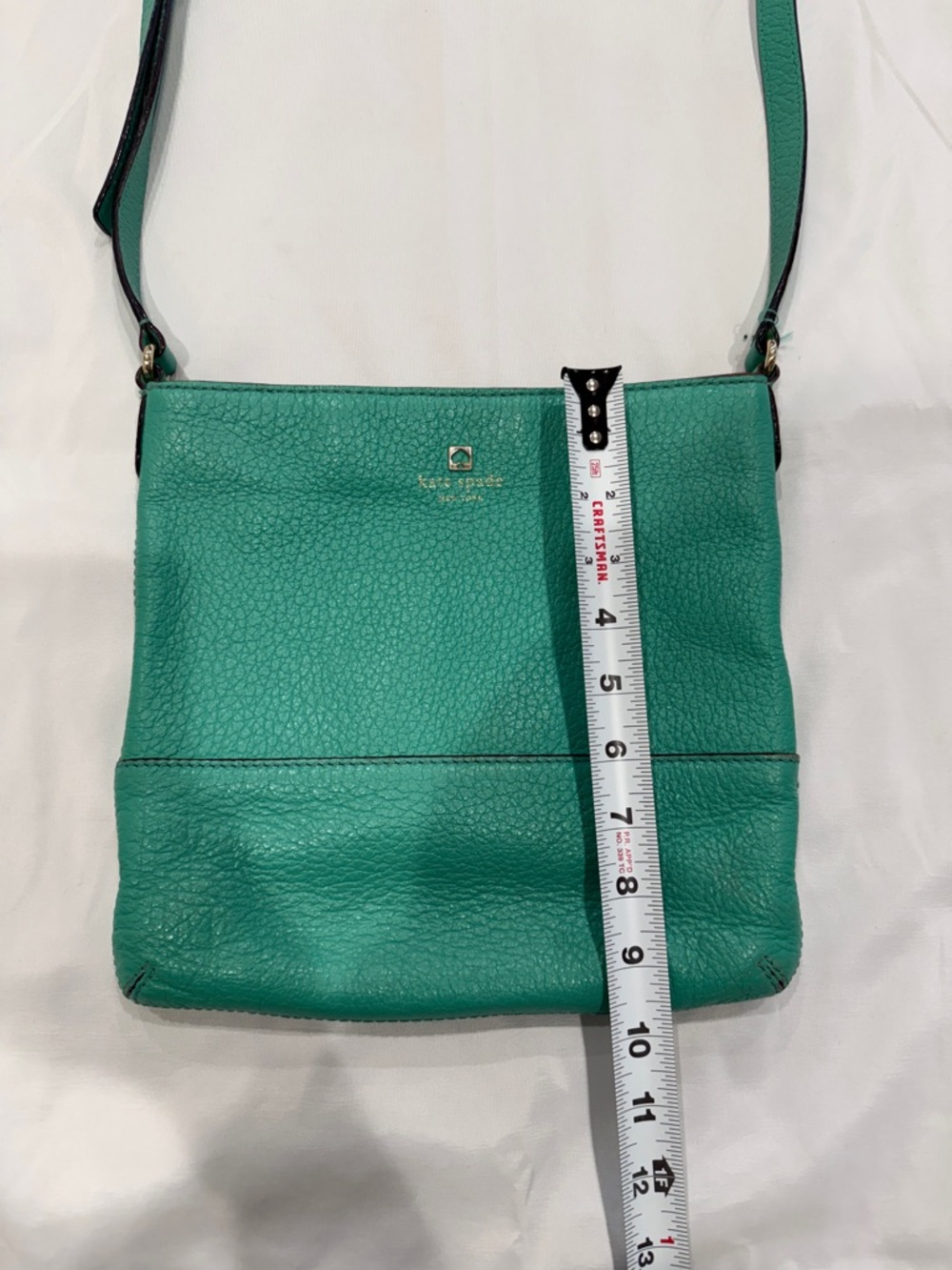 kate spade Green Teal Pebbled Leather Crossbody Bag - Picture 10 of 15